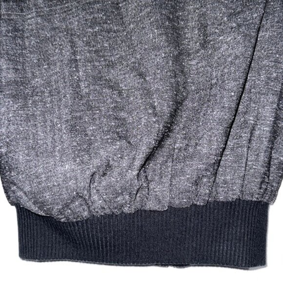 Iz Byer California Womens Gray Metallic Bomber Jacket With Zip Closure Ribbed He - Picture 7 of 9